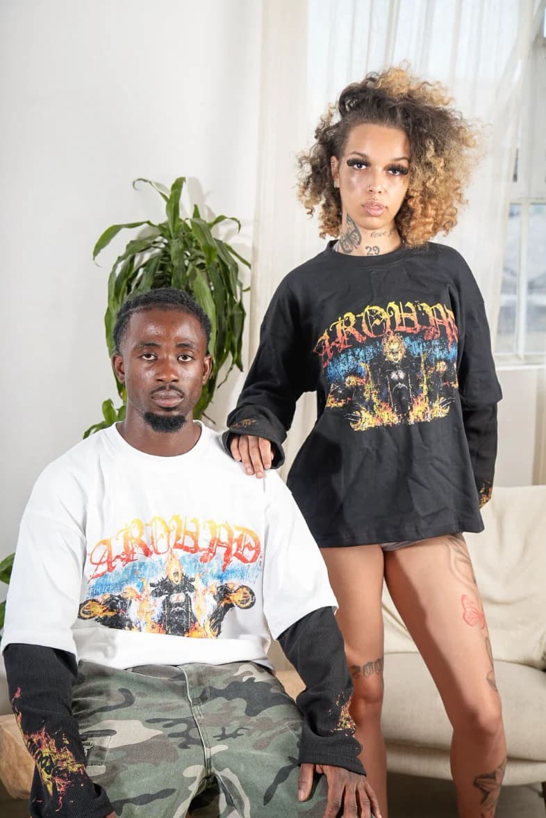 Flame graphic tees