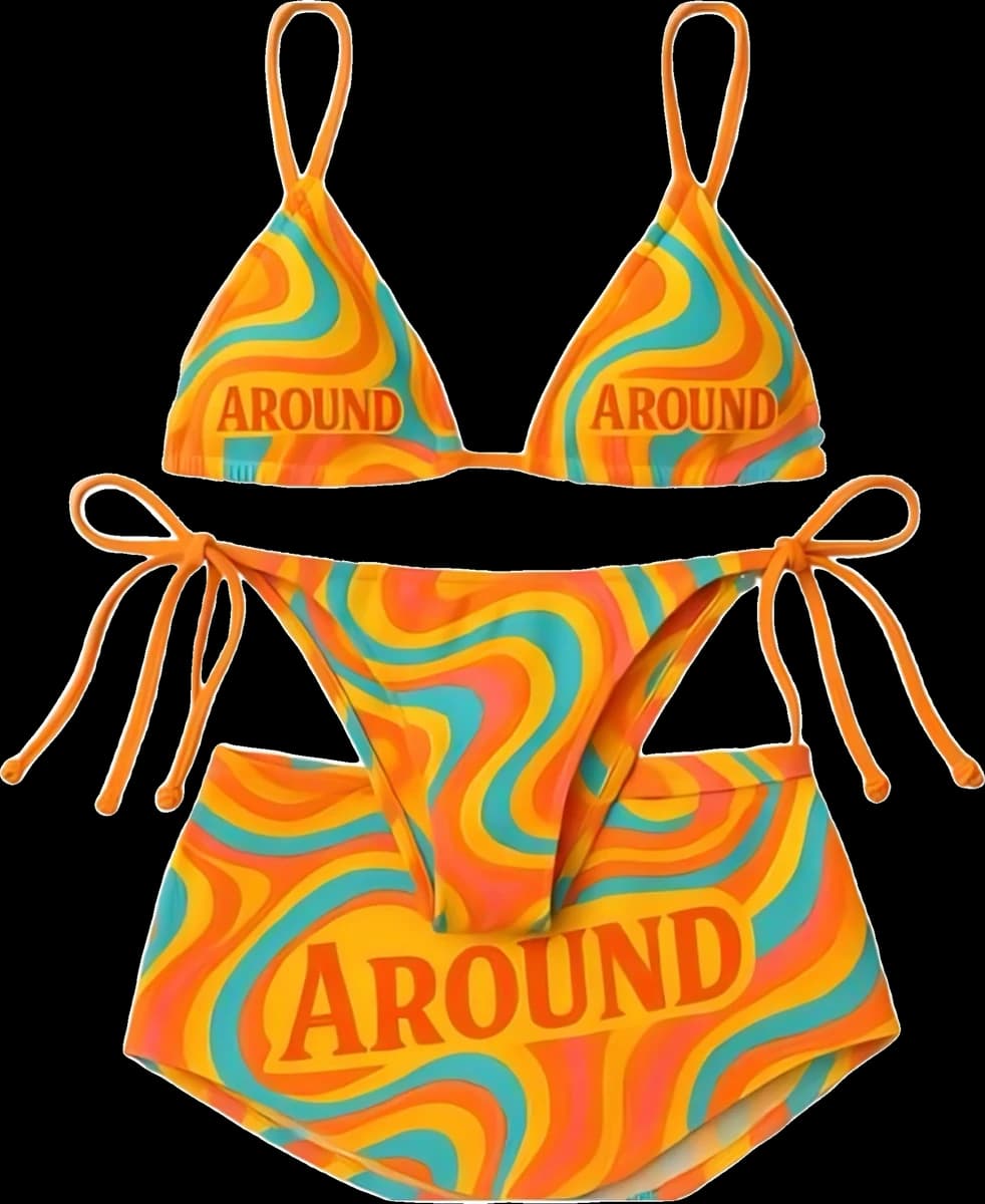 Around Coral Coast 3 Piece Bikini Set